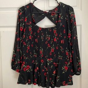 Floral Peplum Top